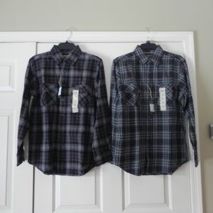 2 Mens Outdoor Life Flannel Shirts NWT Sz Small